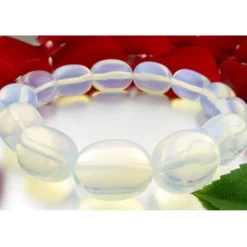 Armband Armschmuck aus Opalit Mondstein Nuggets, Damenarmband