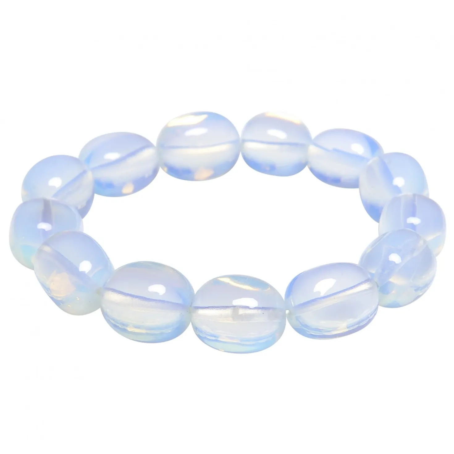 Armband Armschmuck aus Opalit Mondstein Nuggets, Damenarmband