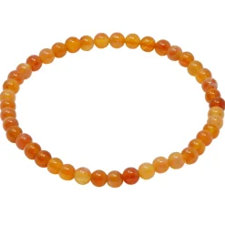 Armband Armschmuck Edelstein Feuerachat orange-gelb Ø4mm endlos dehnbar 18,5cm