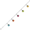 Armband Armschmuck Marienkäfer aus 925 Silber bunte Glassteine 16 cm