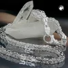 Armband aus echtem 925 Silber, Unisex, Massiv, Länge 21cm