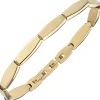 Armband aus Edelstahl gold-farben beschichtet flach teilmattiert 21cm Armschmuck