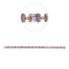 Armband aus 750 Gelbgold 17 Ametrine 24,5ct gelb-lila 17 Brillanten 0,3ct TW-SI