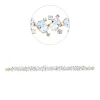 Armband aus 750 Gelbgold 68 Aquamarine 20,1ct blau 6 Brillanten 0,34ct TW-SI