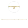 Armband aus 750 Gelbgold 5 Brillanten 0,05ct TW-VSI/SI B:5,6mm L:17,5cm