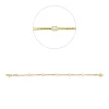 Armband aus 750 Gelbgold 7 Diamanten Smaragd-Schliff 1,42ct TW-SI B:3,9mm L:18cm