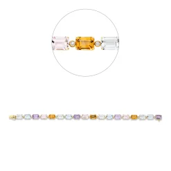 Armband aus 750 Gelbgold 18 Farbsteine 17,6ct mehrfarbig 18 Brillanten 0,3ct TW-SI