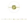 Armband aus 750 Gelbgold 5 Peridote 2,13ct 4 Brillanten 0,06ct TW-SI B:6,7mm L:19cm
