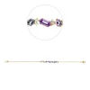 Armband aus 750 Gelbgold 7 Saphire 1,72ct mehrfarbig 13 Brillanten 0,15ct I-SI