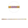 Armband aus 750 Gelbgold 54 Saphire 9,58ct mehrfarbig 2 Brillanten 0,03ct W-PI