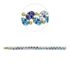 Armband aus 750 Gelbgold 44 Tansanite 21,1ct blau 43 Brillanten 0,4ct TW-SI
