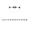 Armband aus 585 Gelbgold 11 Tansanite 11,38ct blau 11 Brillanten 0,18ct TW-SI