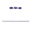 Armband aus 585 Gelbgold 27 Tansanite 6,38ct blau 27 Brillanten 0,49ct TW-SI