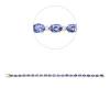 Armband aus 585 Gelbgold 22 Tansanite 10,7ct blau 22 Brillanten 0,48ct TW-SI