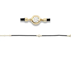 Armband aus 750 Gold Gelbgold Brillant 0,24ct TW-SI L:17,8cm Zarge