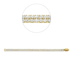 Armband aus 750 Gold Gelbgold 108 Brillanten 7,47ct F-SI B:5,3mm L:17,8cm