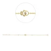 Armband aus 750 Gold Gelbgold 3 Brillanten 0,03ct TTLB-SI B:10,6mm L:18cm