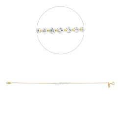 Armband aus 750 Gold Gelbgold 11 Brillanten 0,44ct TW-SI B:28,6mm L:17cm