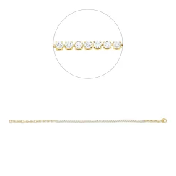 Armband aus 750 Gold Gelbgold 43 Brillanten 1,51ct TW-SI B:2,3mm L:19cm