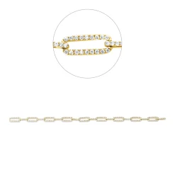 Armband aus 750 Gold Gelbgold 234 Brillanten 1,4ct TW-SI B:4,7mm L:16,7cm