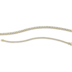 Armband aus 750 Gold Gelbgold 68 Brillanten 2,64ct TW-SI B:2,3mm L:18cm 4er-Krappe