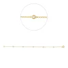 Armband aus 750 Gold Gelbgold 5 Brillanten 0,15ct TW-SI B:2,8mm L:17,5cm Zarge