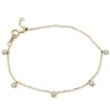 Armband aus 750 Gold Gelbgold 5 Brillanten 0,37ct TW-SI L:17,8cm