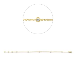 Armband aus 750 Gold Gelbgold 5 Brillanten 0,15ct TW-SI L:18cm