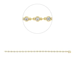 Armband aus 750 Gold Gelbgold 23 Brillanten 2ct TW-SI L:18cm