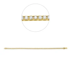 Armband aus 750 Gold Gelbgold 65 Brillanten 3ct TW-SI L:18cm