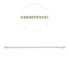 Armband aus 750 Gold Gelbgold 96 Brillanten 1,01ct TW-SI L:17,8cm 4er-Krappe