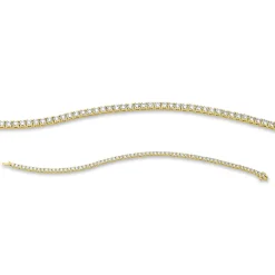 Armband aus 750 Gold Gelbgold 68 Brillanten 3,01ct TW-SI L:18cm 4er-Krappe