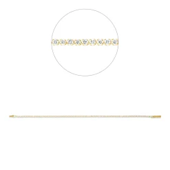 Armband aus 750 Gold Gelbgold 84 Brillanten 1,43ct W-PI B:1,5mm