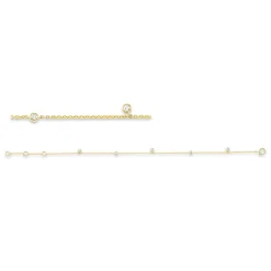 Armband aus 750 Gold Gelbgold 5 Brillanten 0,1ct W-SI B:2,3mm L:17,8cm