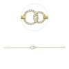 Armband aus 750 Gold Gelbgold 28 Brillanten 0,24ct W-SI B:22mm L:18cm