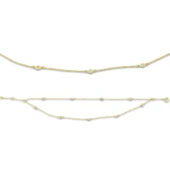 Armband aus 750 Gold Gelbgold 9 Brillanten 0,19ct W-SI L:18cm