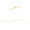 Armband aus 750 Gold Gelbgold 5 Brillanten 0,14ct W-SI L:17,5cm Zarge