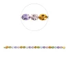 Armband aus 750 Gold Gelbgold 20 Citrine 26,1ct gelb L:17cm 4er-Krappe
