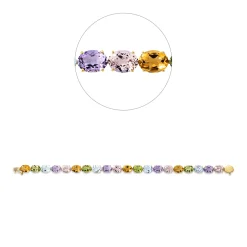 Armband aus 750 Gold Gelbgold 20 Citrine 26,1ct gelb L:17cm 4er-Krappe