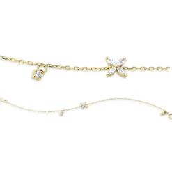 Armband aus 750 Gold Gelbgold 5 Diamanten 0,23ct L:17,8cm