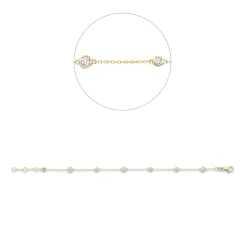 Armband aus 750 Gold Gelbgold 65 Diamanten 0,6ct TW-SI B:4,3mm L:18cm