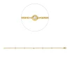 Armband aus 750 Gold Gelbgold 5 Diamanten 0,16ct TW-SI B:3,8mm L:17,8cm