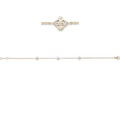 Armband aus 750 Gold Gelbgold 15 Diamanten 0,33ct TW-SI B:5,9mm L:19cm