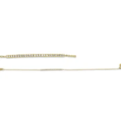 Armband aus 750 Gold Gelbgold 25 Diamanten 0,16ct W-SI L:17,8cm