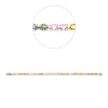 Armband aus 750 Gold Gelbgold 38 Saphire 8,4ct mehrfarbig L:17,2cm 4er-Krappe