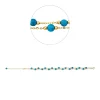 Armband aus 750 Gold Gelbgold 18 Türkise 5,6ct blau B:4,1mm L:22cm