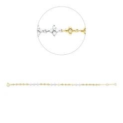Armband aus 750 Gold gelb/weiß 36 Brillanten 0,34ct TW-PI B:4,6mm L:18cm