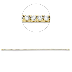 Armband aus 750 Gold gelb/weiß 75 Brillanten 2,51ct TW-SI B:1,9mm L:17,8cm