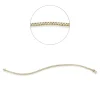 Armband aus 750 Gold gelb/weiß 89 Brillanten 1ct TW-SI B:1,8mm L:18cm 4er-Krappe