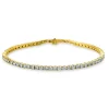 Armband aus 750 Gold gelb/weiß 64 Brillanten 4,07ct TW-SI L:17,8cm 4er-Krappe